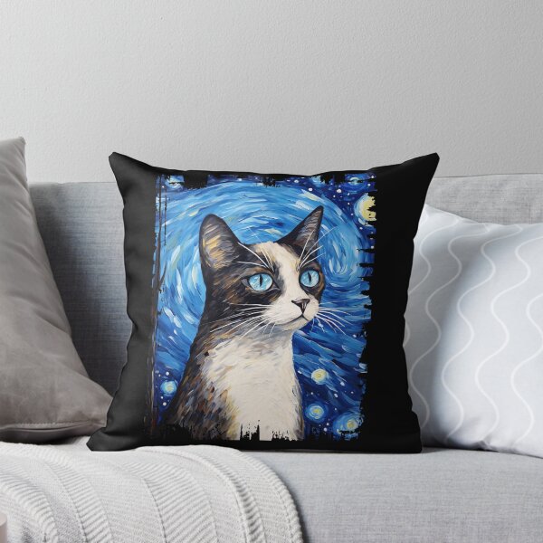 Item preview, Funny Snowshoe Cat Starry Night Illustration Mom Dad Kids designed and sold by rafaeltto.