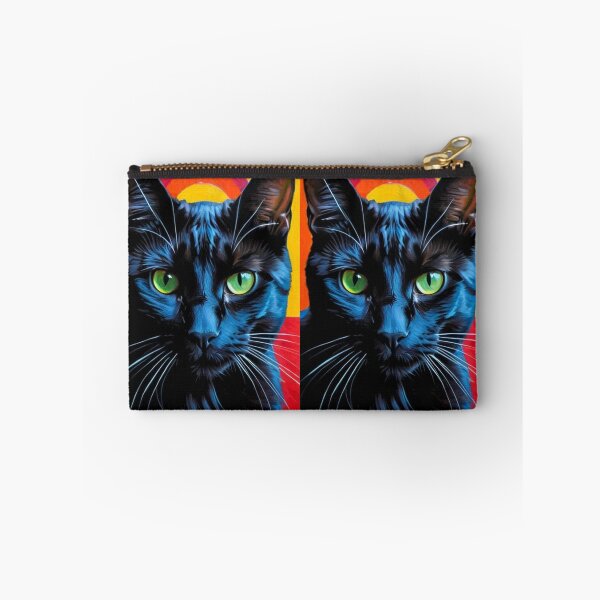 Item preview, Art - Black Cat Pop Art, Expressive Style with Vivid Colors designed and sold by DoodyPets.