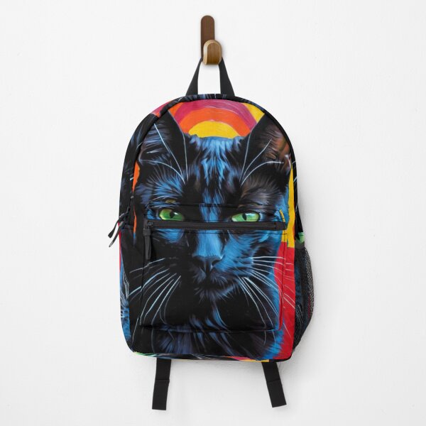 Item preview, Art - Black Cat Pop Art, Expressive Style with Vivid Colors designed and sold by DoodyPets.