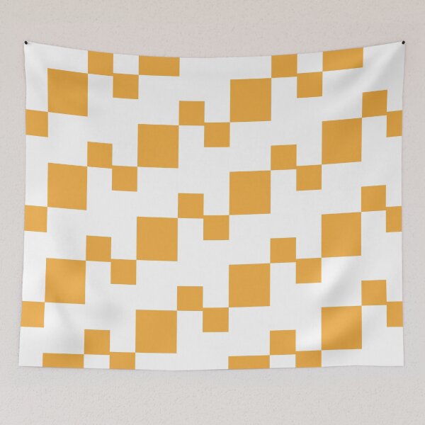 Item preview, Golden Pixel Pattern on White designed and sold by mozizy.