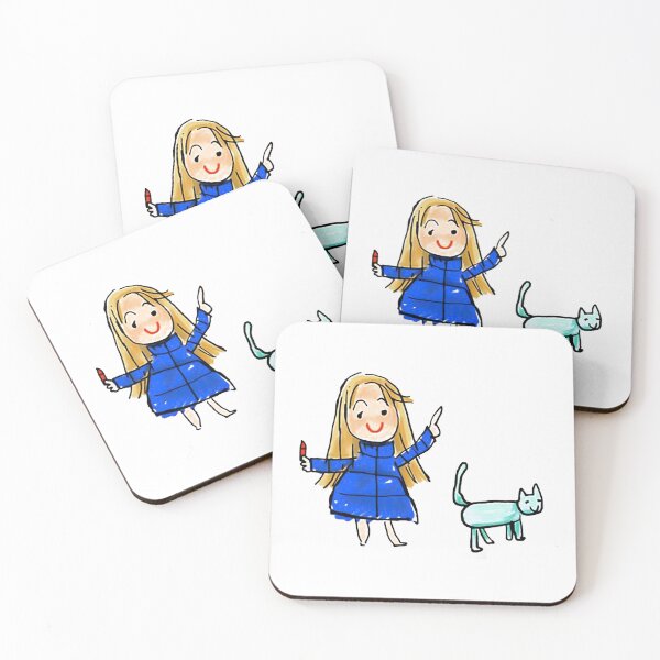 Item preview, Girl and Cat Doodle Art designed and sold by Politicide.