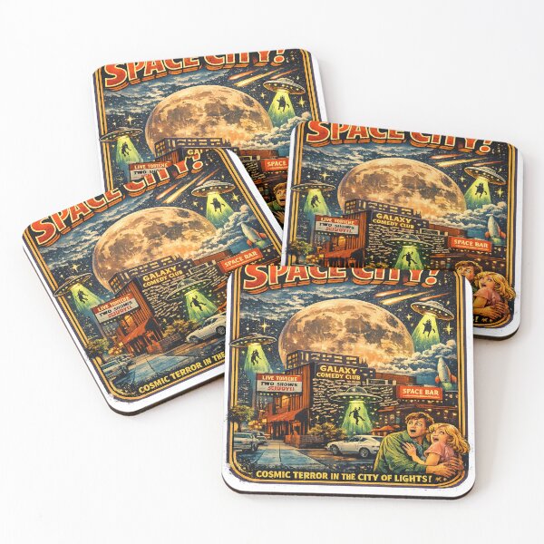 Item preview, Invasion From Space City Retro B Movie designed and sold by ATMAS SHOP.