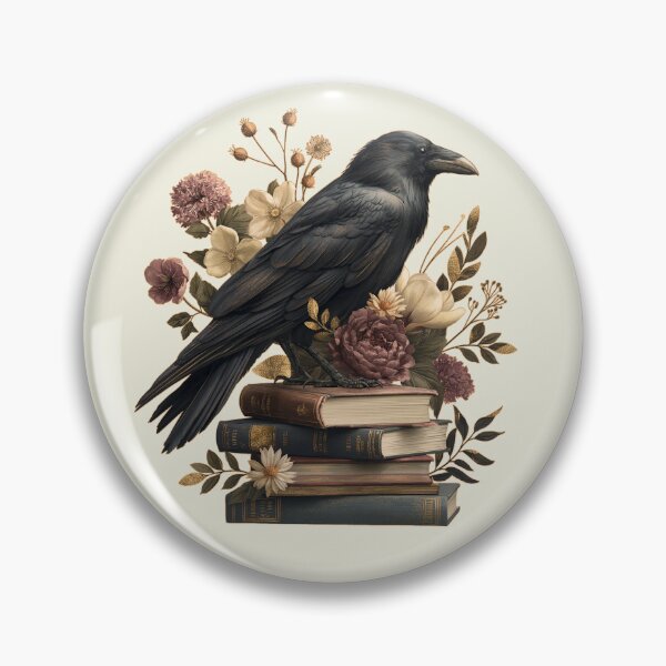 Item preview, Raven on a stack of books designed and sold by Fran Fryberg.