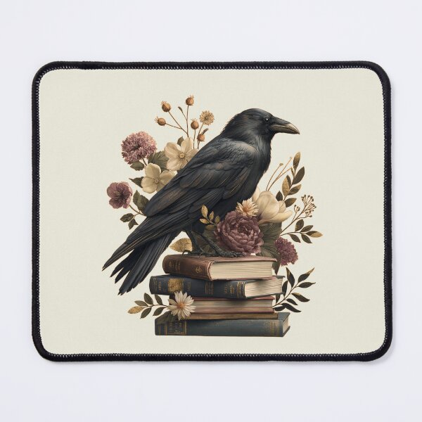 Item preview, Raven on a stack of books designed and sold by Fran Fryberg.