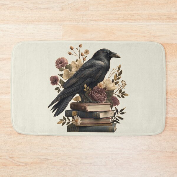 Item preview, Raven on a stack of books designed and sold by Fran Fryberg.