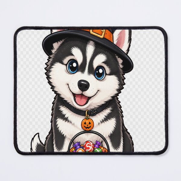 Item preview, Cute Halloween Husky Puppy in Witch Hat designed and sold by alw951.