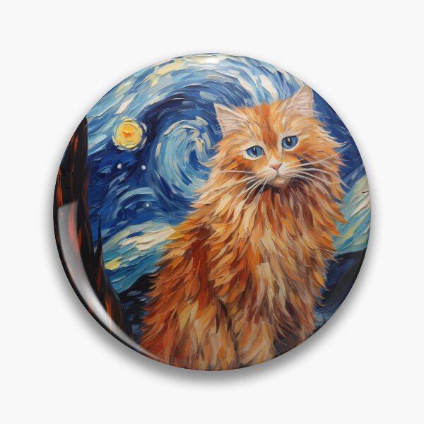 Item preview, Funny Siberian Cat Starry Night Illustration Mom Dad Kids designed and sold by rafaeltto.
