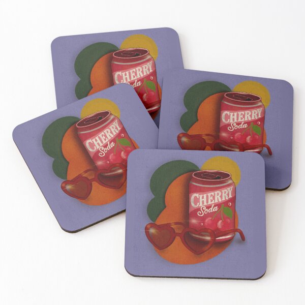 Item preview, Cherry Soda and Heart Shaped Glasses Retro Summer designed and sold by ellealsopaints.