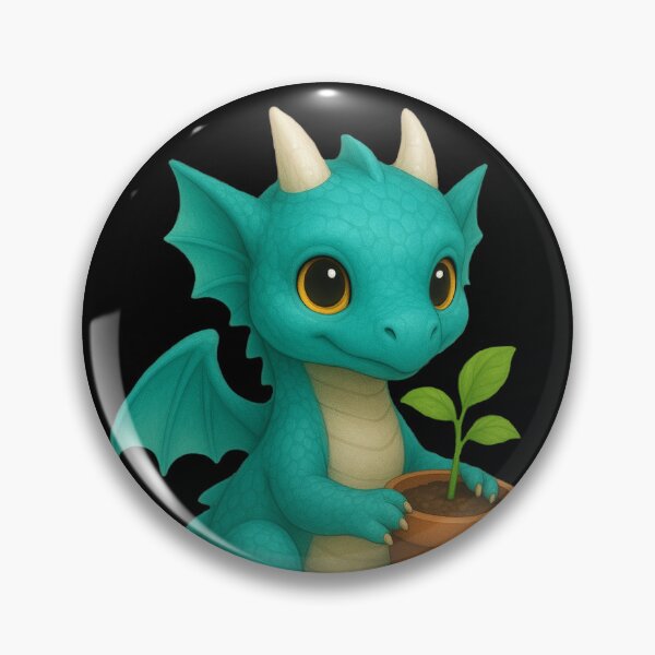 Item preview, Cute Baby Dragon with Plant Pot designed and sold by Hatchling Hollow.