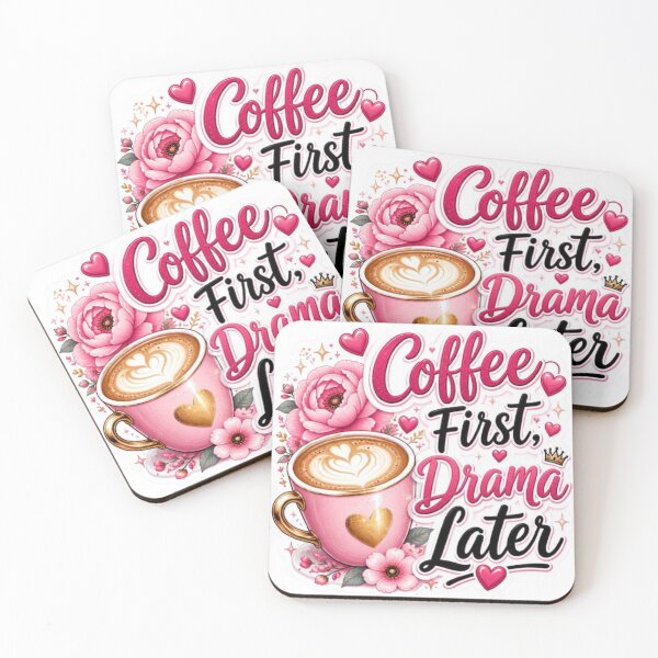 Item preview, Coffee First, Drama Later Sticker designed and sold by Stylestickers55.