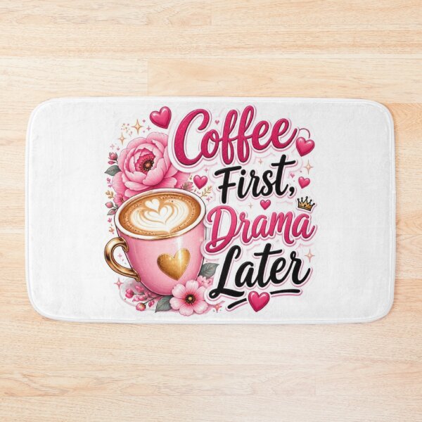 Item preview, Coffee First, Drama Later Sticker designed and sold by Stylestickers55.
