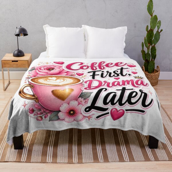 Item preview, Coffee First, Drama Later Sticker designed and sold by Stylestickers55.