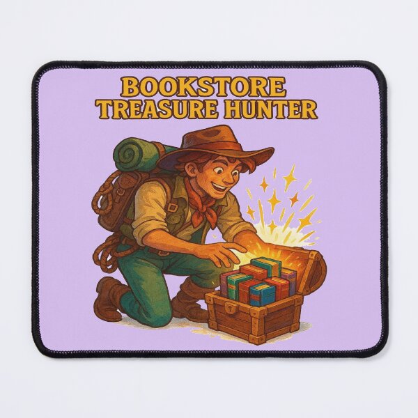Item preview, Bookstore Treasure Hunter Funny Book Lover Design designed and sold by BookedAndDesign.