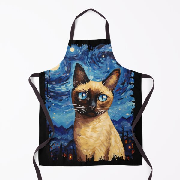 Item preview, Funny Siamese Cat Starry Night Illustration Mom Dad Kids designed and sold by rafaeltto.