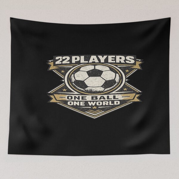 Item preview, 22 Players One Ball One World Vintage Football T-Shirt designed and sold by ArthUpscale.