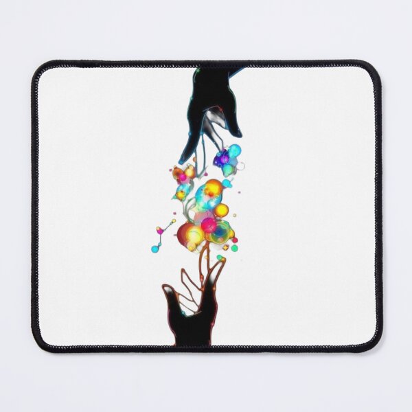 Item preview, Magical Neon Reaching Hands Colorful Bubble Line Art designed and sold by Core design hub .