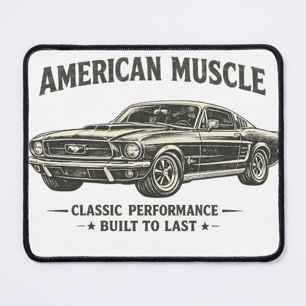 Item preview, “Retro Fastback Muscle Car Art – Classic Performance Distressed Graphic designed and sold by Ivory Code.