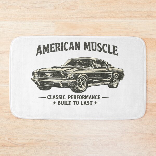 Item preview, “Retro Fastback Muscle Car Art – Classic Performance Distressed Graphic designed and sold by Ivory Code.