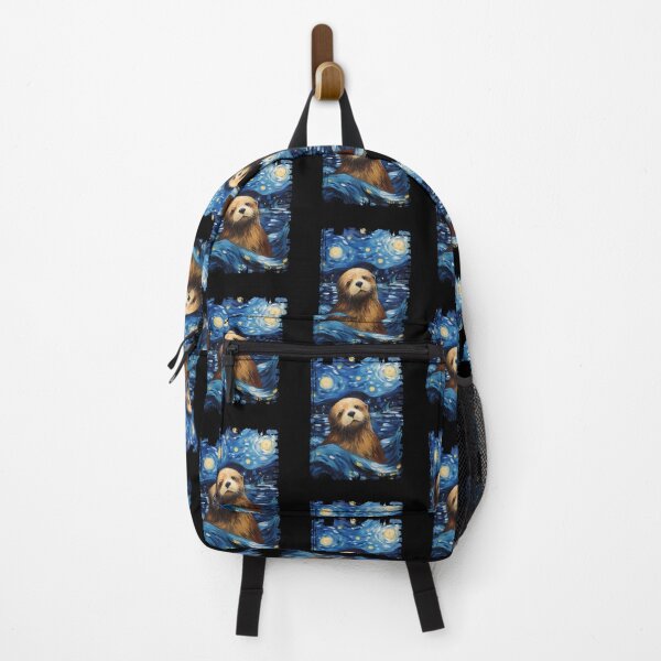 Item preview, Funny Sea Otter Starry Night Illustration Mom Dad Kids designed and sold by rafaeltto.