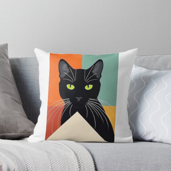 Item preview, Art - Black Cat Pop Art, Vintage and Modern 1960s Illustration designed and sold by DoodyPets.
