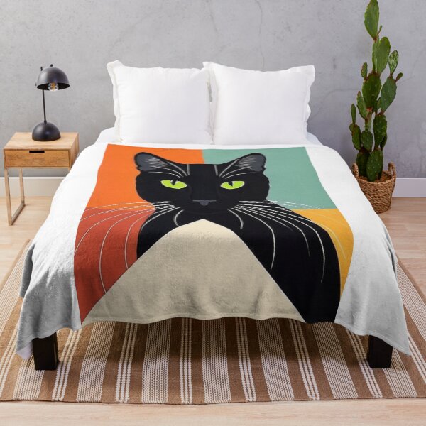 Item preview, Art - Black Cat Pop Art, Vintage and Modern 1960s Illustration designed and sold by DoodyPets.