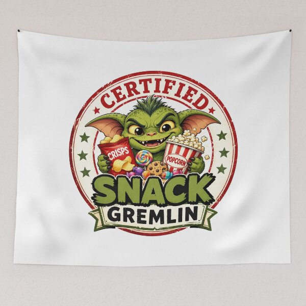 Item preview, Certified Snack Gremlin - Cute Snack Monster Badge designed and sold by Snack & Panic.