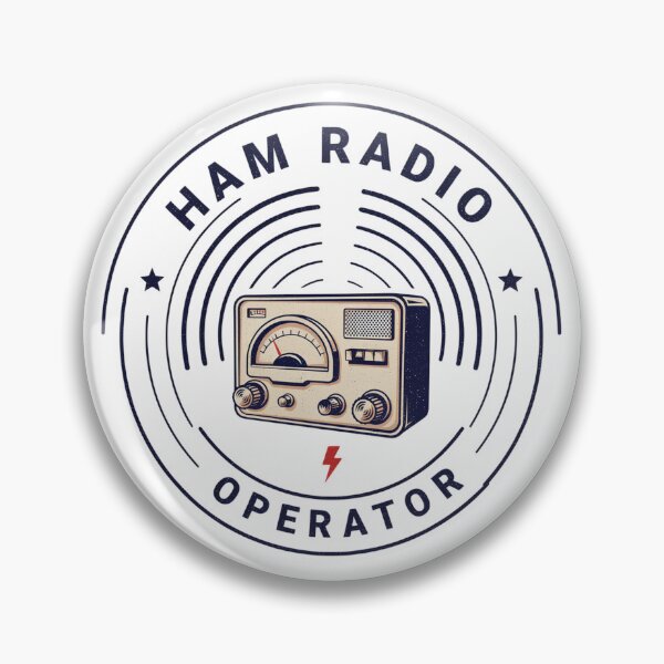 Item preview, Ham Radio - Vintage HAM Radio Operator Badge designed and sold by ArcticFoxStudio.