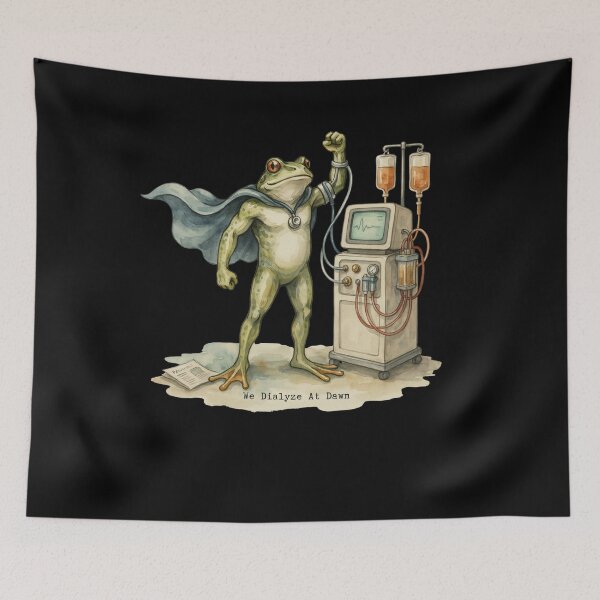 Item preview, We Dialyze At Dawn Funny Dialysis Nurse Frog Humor designed and sold by BHMARTS.