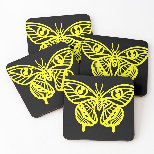 Item preview, Cyber Aesthetic Neon Yellow Mystic Moth designed and sold by Ideniquo.