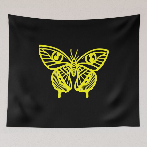Item preview, Cyber Aesthetic Neon Yellow Mystic Moth designed and sold by Ideniquo.