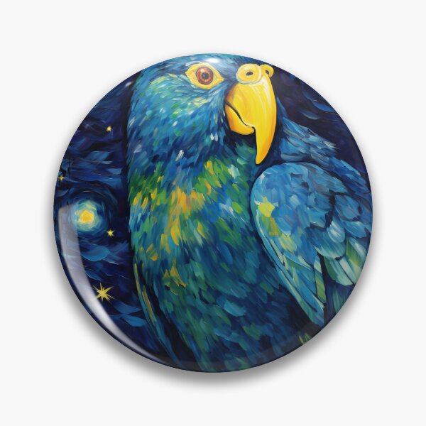 Item preview, Funny Pionus Bird Starry Night Illustration Mom Dad Kids designed and sold by rafaeltto.