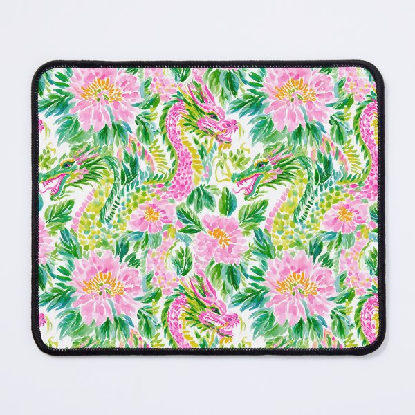 Item preview, Colorful Preppy Pink Chinese Dragon Pattern designed and sold by ThePreppyArtist.