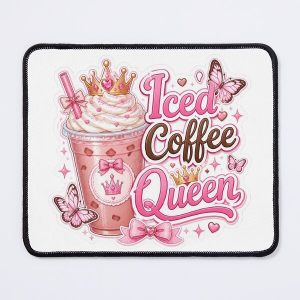 Item preview, Iced Coffee Queen Coquette Sticker designed and sold by Stylestickers55.