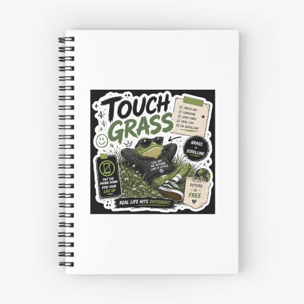 Item preview, Touch Grass | Funny Gen Z Frog Meme Sticker designed and sold by Ananyamalik12.