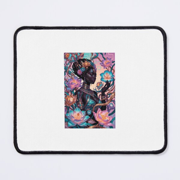 Item preview, Afrofuturistic Warrior Woman Neon Art designed and sold by Michaeldesigns1.
