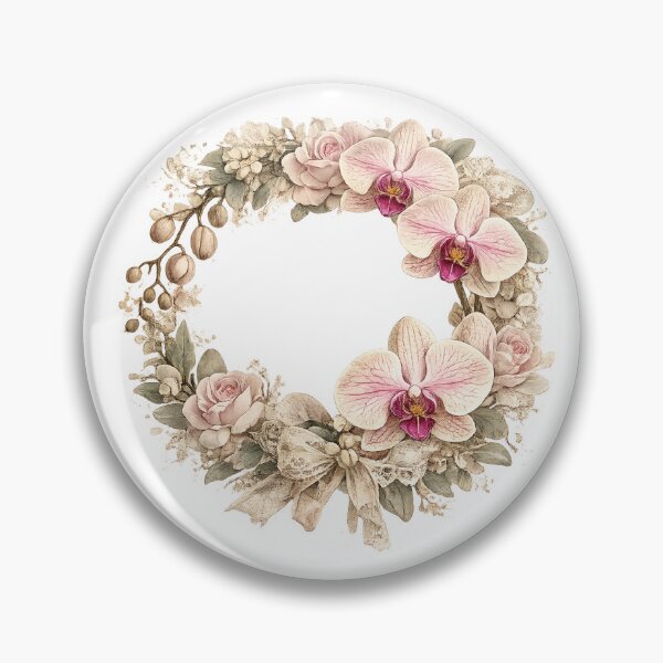 Item preview, vintage orchid wreath designed and sold by crealook01.