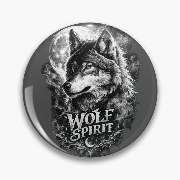Item preview, Wolf Spirit Under Full Moon – Gothic Wildlife Art designed and sold by TataGra.