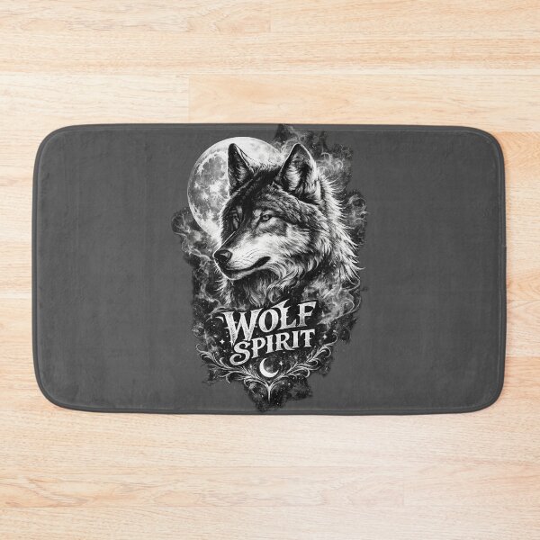 Item preview, Wolf Spirit Under Full Moon – Gothic Wildlife Art designed and sold by TataGra.