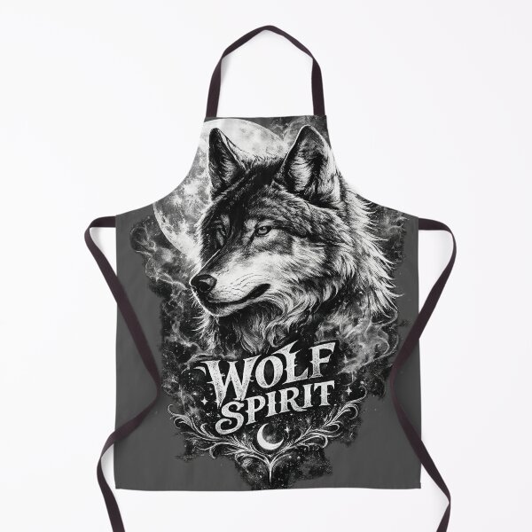 Item preview, Wolf Spirit Under Full Moon – Gothic Wildlife Art designed and sold by RadekArt.