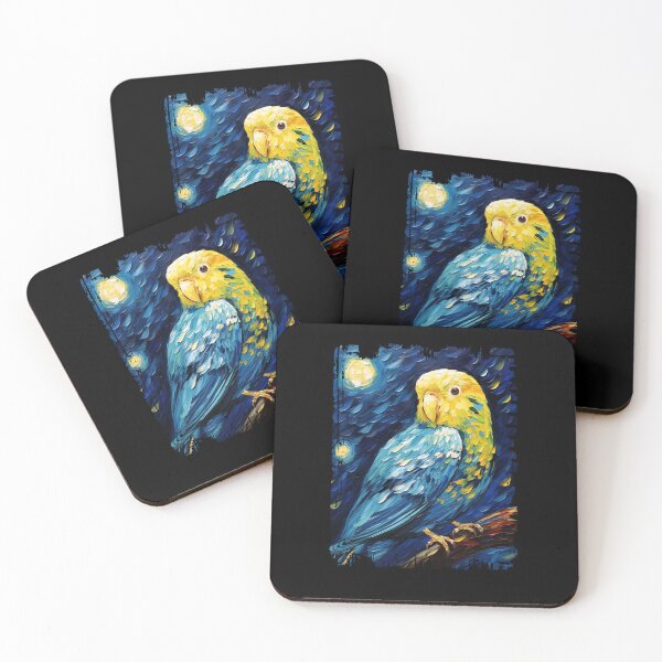 Item preview, Funny Parakeet Bird Starry Night Illustration Mom Dad Kids designed and sold by rafaeltto.