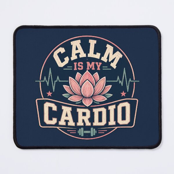 Item preview, Calm Is My Cardio – Vintage Wellness Athlete Badge designed and sold by warlistop.
