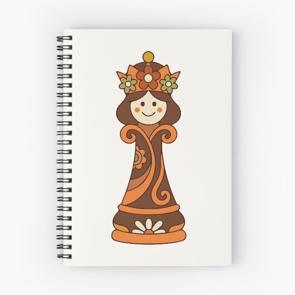 Item preview, Whimsical Chess Queen – Cute Floral Crown Character Art designed and sold by stylishdzign.