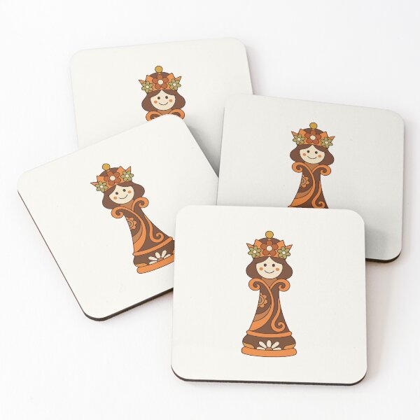 Item preview, Whimsical Chess Queen – Cute Floral Crown Character Art designed and sold by stylishdzign.