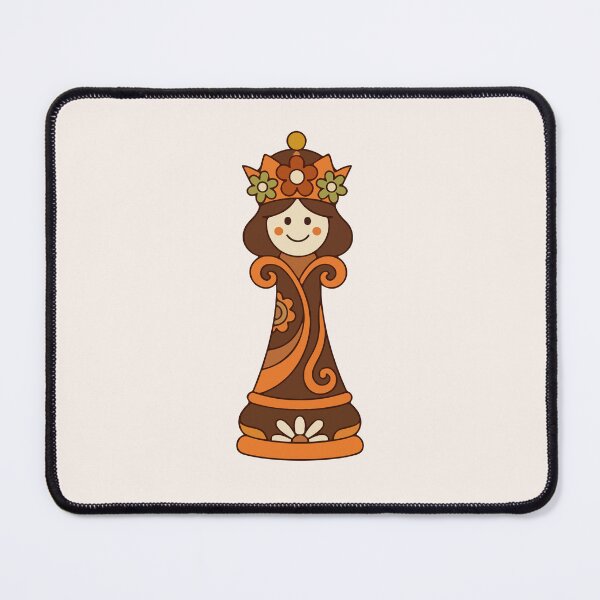 Item preview, Whimsical Chess Queen – Cute Floral Crown Character Art designed and sold by stylishdzign.