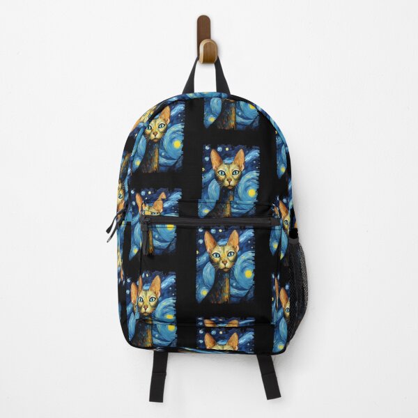 Item preview, Funny Oriental Shorthair Cat Starry Night Illustration Mom Dad Kids designed and sold by rafaeltto.