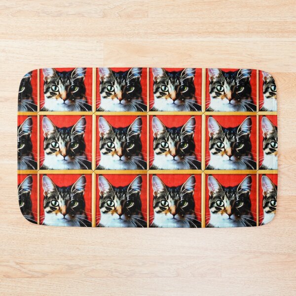 Item preview, Art - Cat in 1960s Pop Art Style, Feline Emblem designed and sold by DoodyPets.