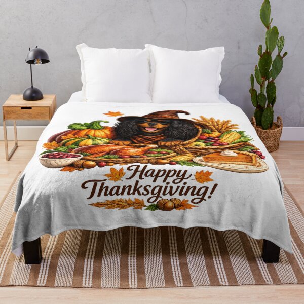 Item preview, Thanksgiving Black and Tan Cavalier designed and sold by SpottyRainbow.