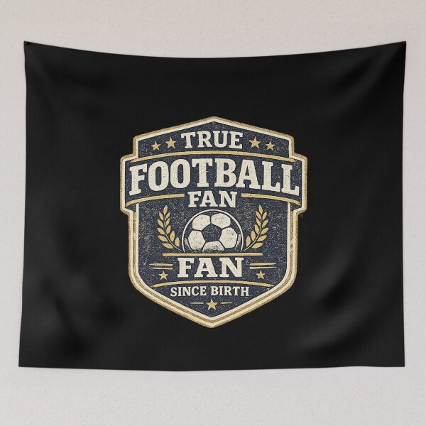 Item preview, True Football Fan Since Birth Vintage Badge T-Shirt designed and sold by ArthUpscale.