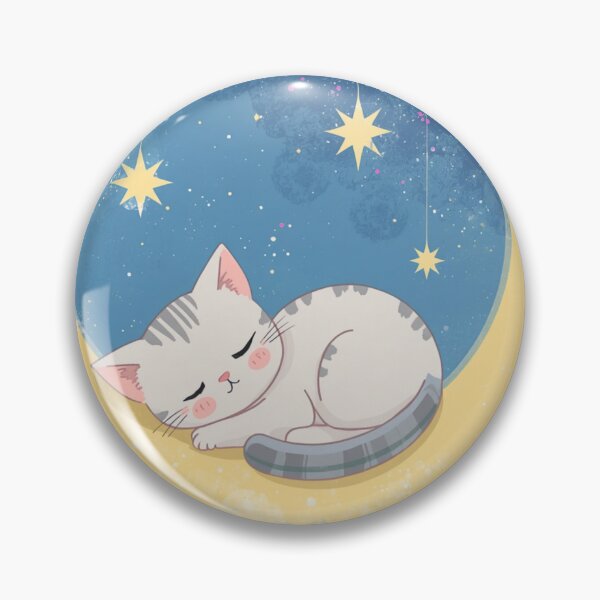 Item preview, Cute Cat Sleeping on the Moon designed and sold by VulturApparel.