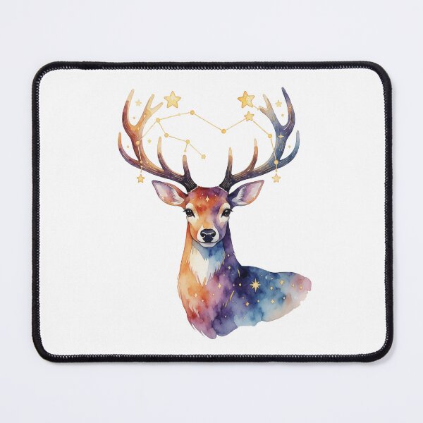 Item preview, Sagittarius Zodiac Sticker | Celestial Deer Astrology Art designed and sold by AillustriaAK.